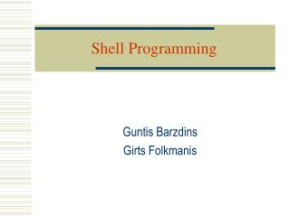 Shell Programming