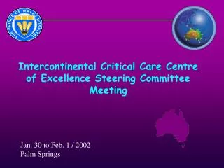Intercontinental Critical Care Centre of Excellence Steering Committee Meeting