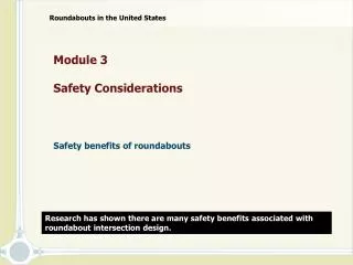 Module 3 Safety Considerations