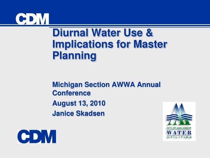 diurnal water use implications for master planning