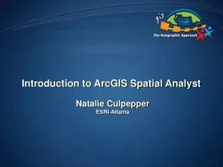 Introduction to ArcGIS Spatial Analyst