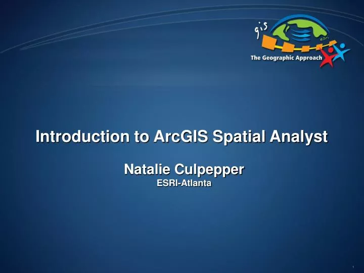 introduction to arcgis spatial analyst
