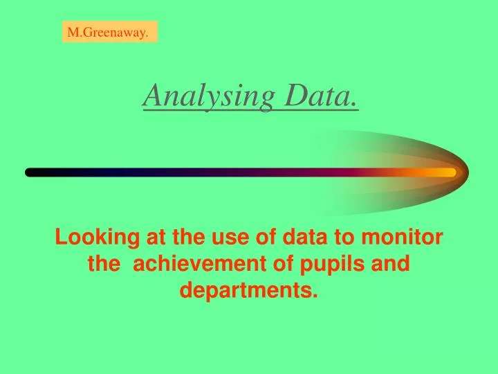 analysing data