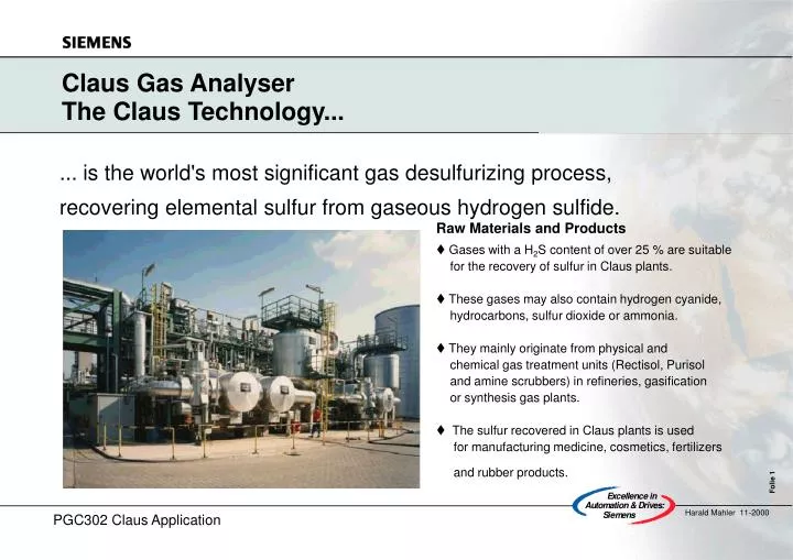 claus gas analyser the claus technology