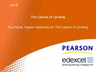 The Canons of Lending