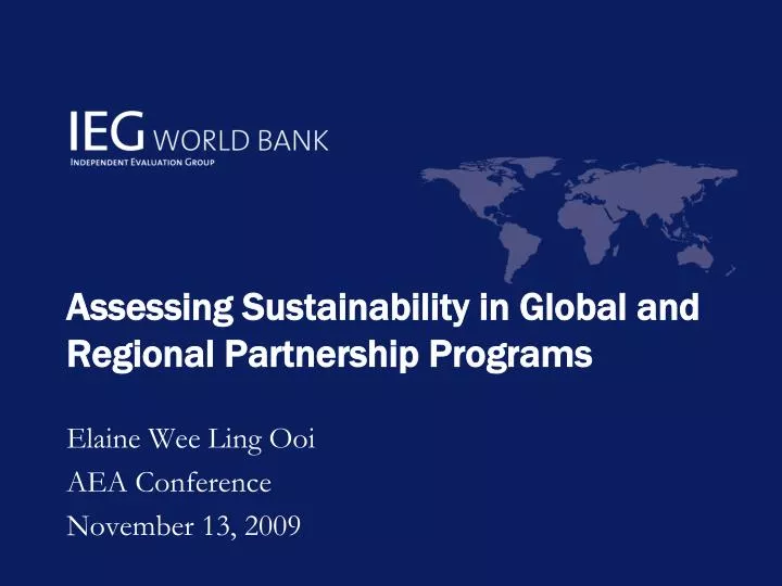 assessing sustainability in global and regional partnership programs