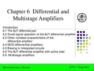 Chapter 6 Differential and Multistage Amplifiers