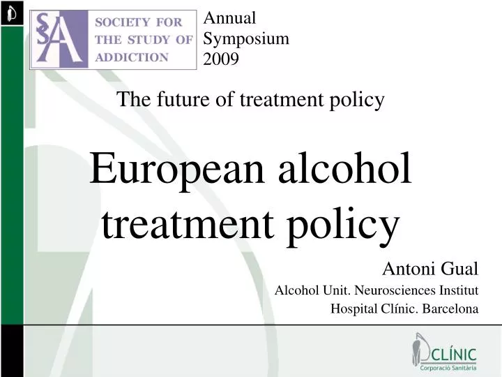 the future of treatment policy european alcohol treatment policy