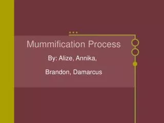 Mummification Process