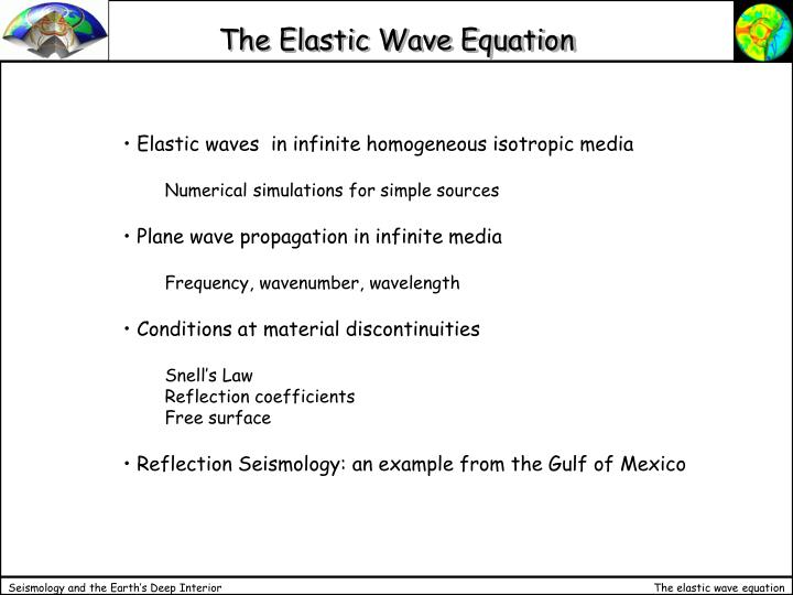 the elastic wave equation