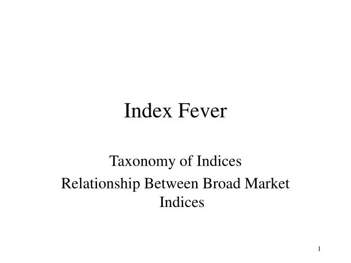 index fever
