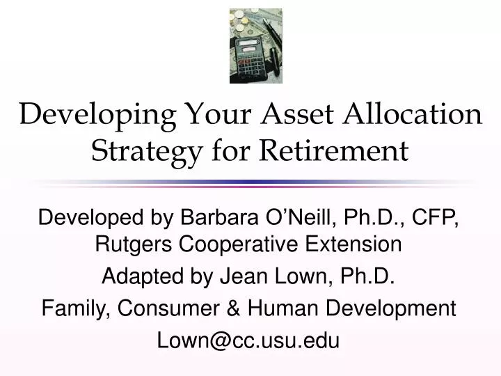 developing your asset allocation strategy for retirement