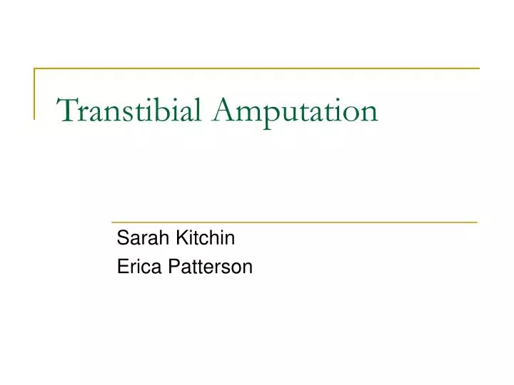transtibial amputation