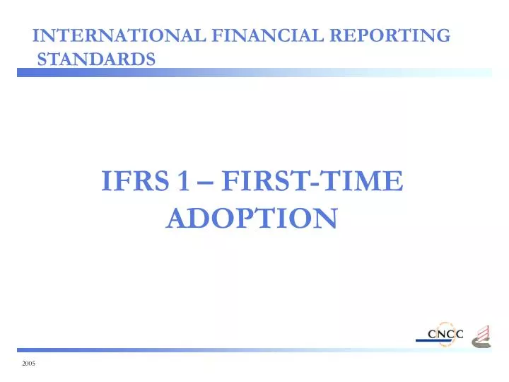 ifrs 1 first time adoption