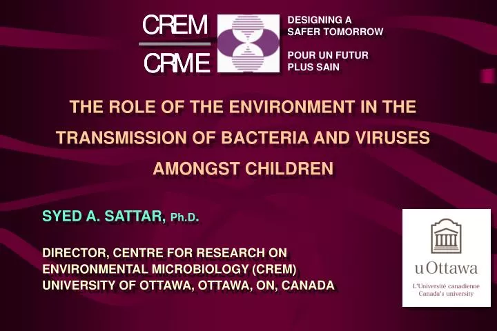 the role of the environment in the transmission of bacteria and viruses amongst children