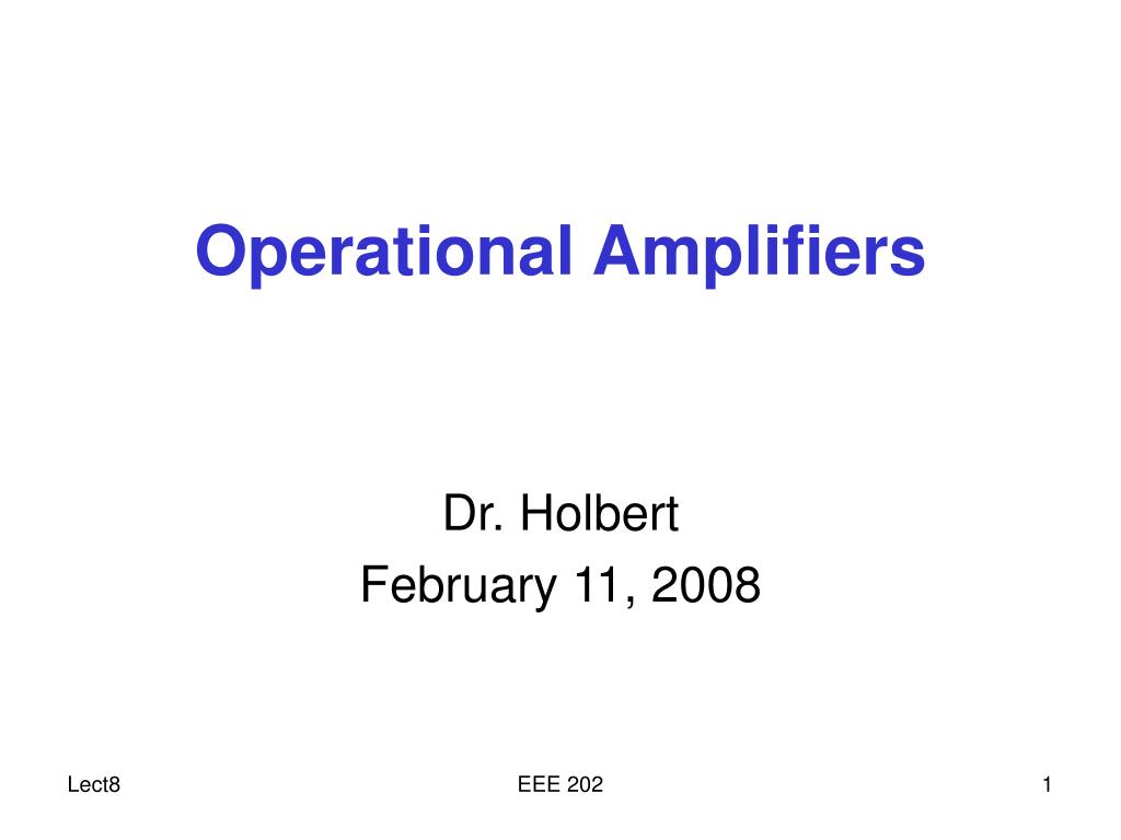 PPT - Operational Amplifiers PowerPoint Presentation, free download ...