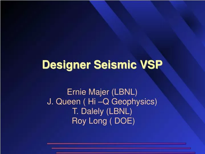 designer seismic vsp