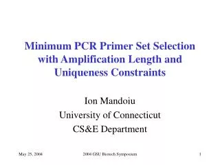 Minimum PCR Primer Set Selection with Amplification Length and Uniqueness Constraints