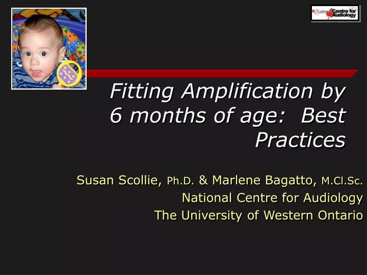 fitting amplification by 6 months of age best practices