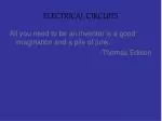 ELECTRICAL CIRCUITS - slide 1