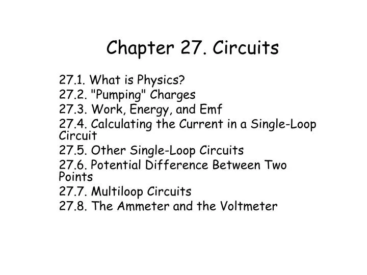 chapter 27 circuits