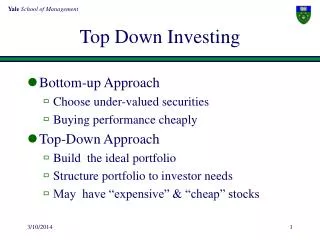 Top Down Investing