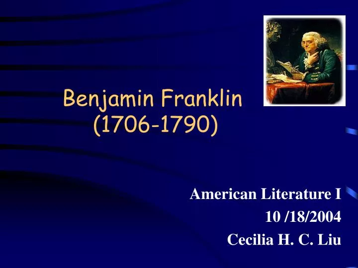 benjamin franklin 1706 1790