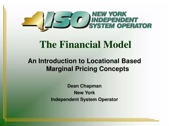 the financial model