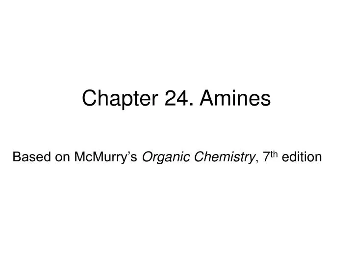 chapter 24 amines