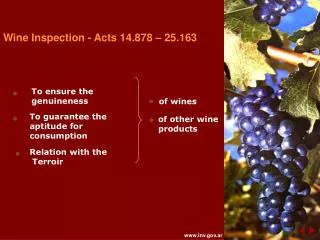 Wine Inspection - Acts 14.878 – 25.163