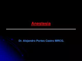 anestesia