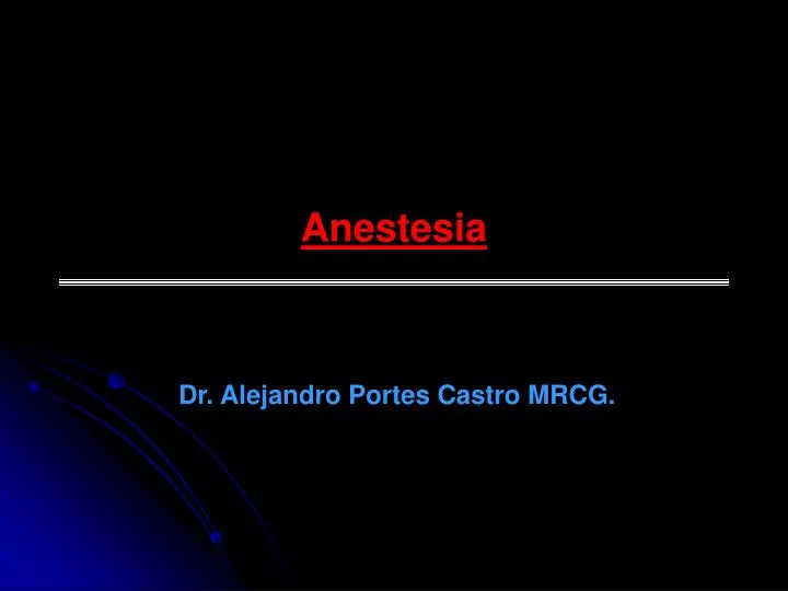 anestesia