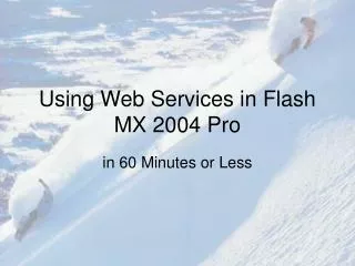 Using Web Services in Flash MX 2004 Pro