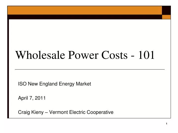 wholesale power costs 101