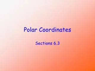 polar coordinates