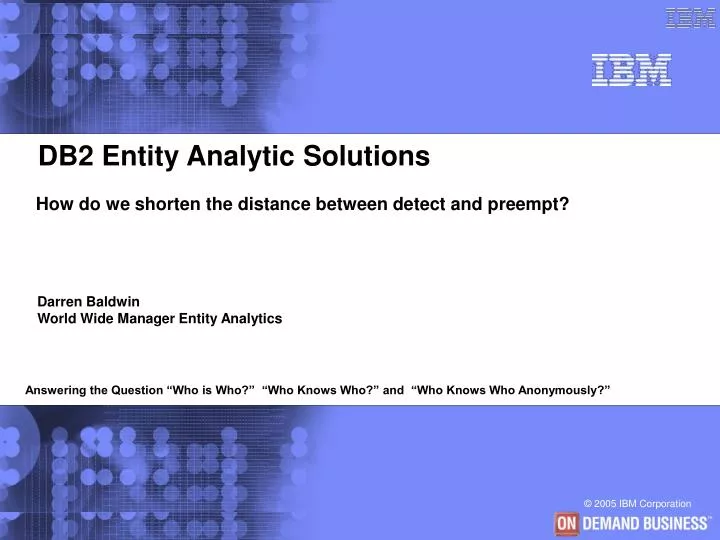 db2 entity analytic solutions