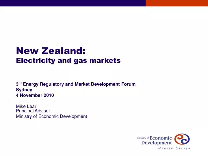 new zealand electricity and gas markets
