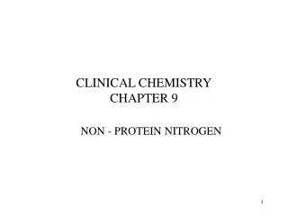 CLINICAL CHEMISTRY CHAPTER 9