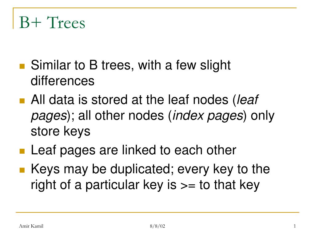 PPT - B+ Trees PowerPoint Presentation, free download - ID:1200778