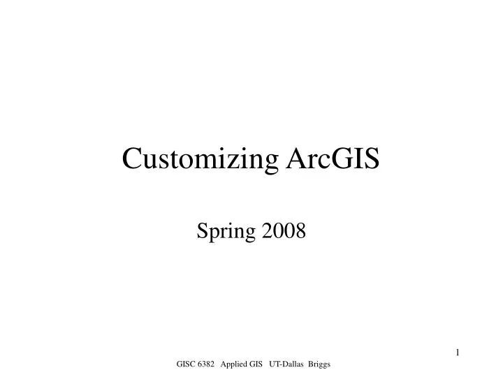 customizing arcgis