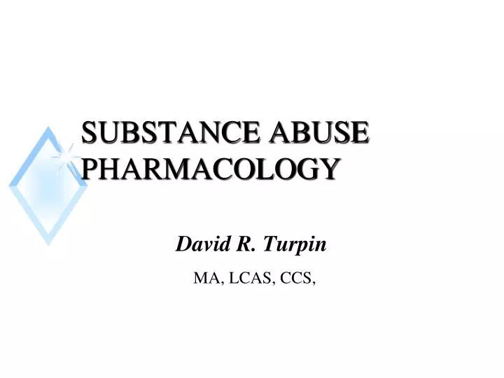 substance abuse pharmacology