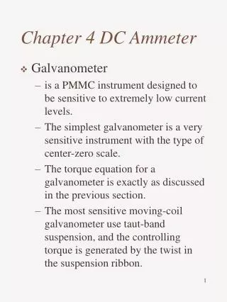 Chapter 4 DC Ammeter
