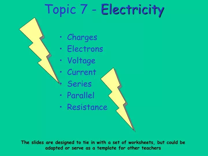 topic 7 electricity