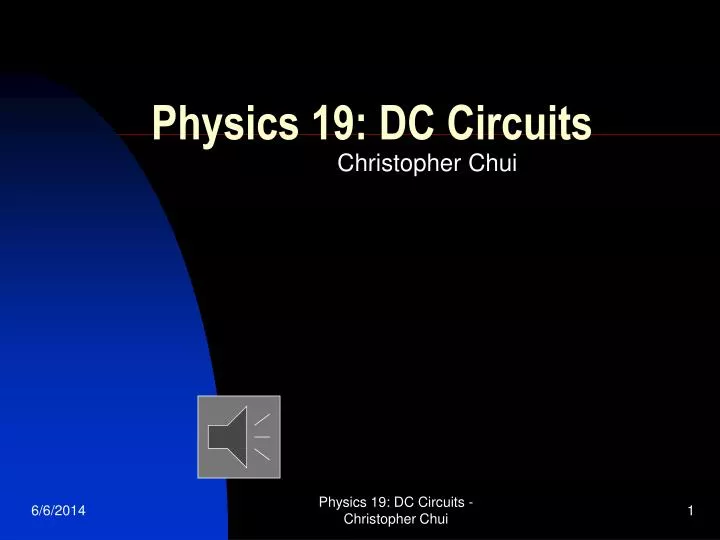 physics 19 dc circuits