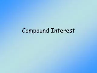 Compound Interest