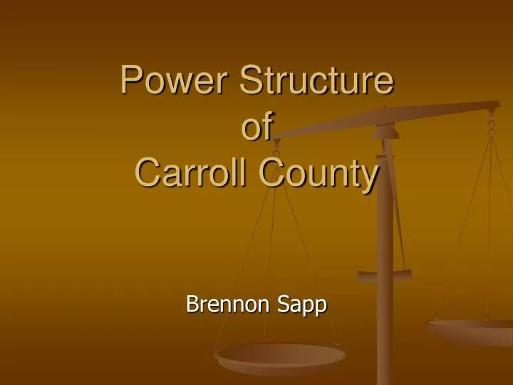 power structure of carroll county