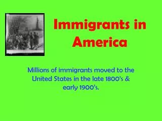 Immigrants in America