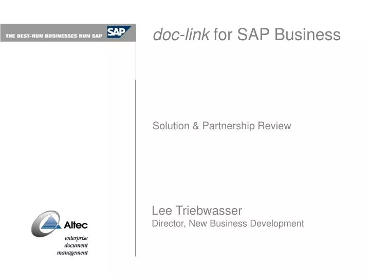 doc link for sap business