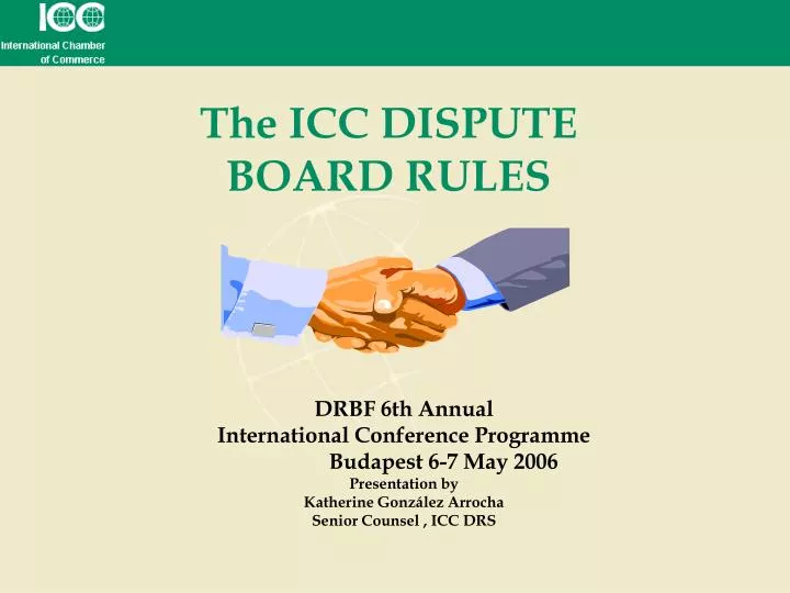 the icc dispute board rules
