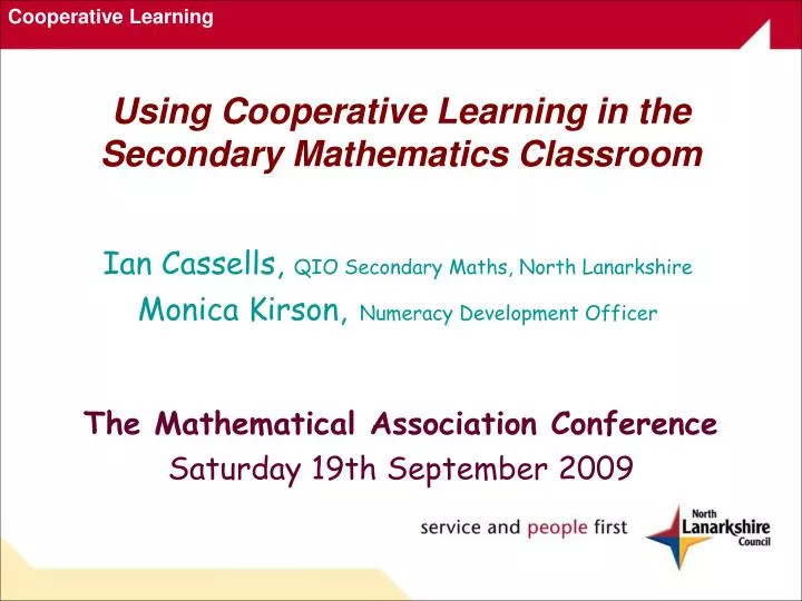 using cooperative learning in the secondary mathematics classroom